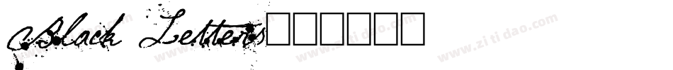 Black Letters字体转换
